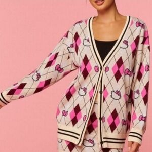Hello Kitty & Friends x Forever 21 Argyle Cardigan Sweater
